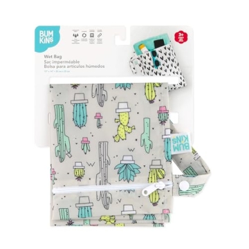 Bumkins Waterproof Wet Bag for Travel, Baby, Gym & More