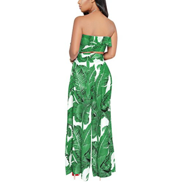 Womens Floral Off Shoulder 2 Piece Outfit for Summer Style