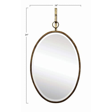 Elegant Creative Co-Op Oval Wall Mirror for Home Decor
