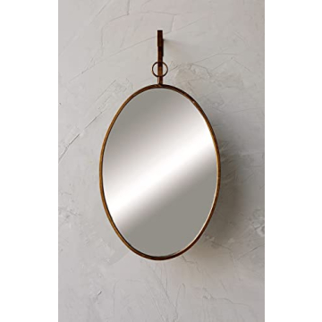 Elegant Creative Co-Op Oval Wall Mirror for Home Decor