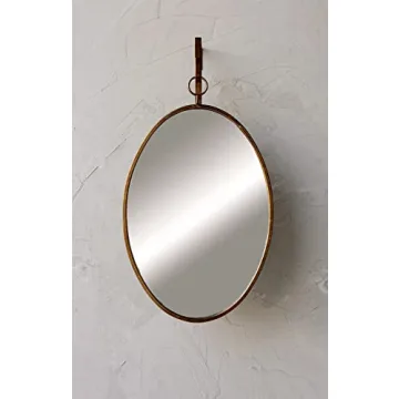 Elegant Creative Co-Op Oval Wall Mirror for Home Decor