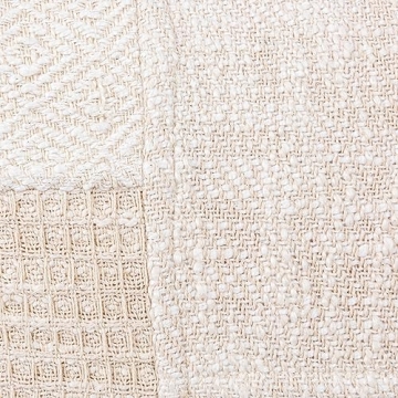 Bloomingville 18 Inch Cream Cotton Patchwork Pillow