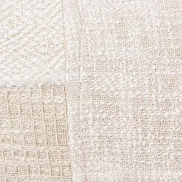 Bloomingville 18 Inch Cream Cotton Patchwork Pillow