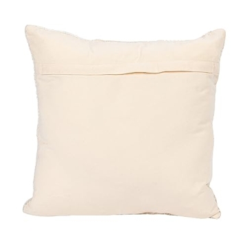 Bloomingville 18 Inch Cream Cotton Patchwork Pillow