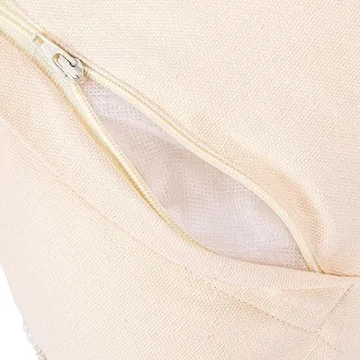 Bloomingville 18 Inch Cream Cotton Patchwork Pillow