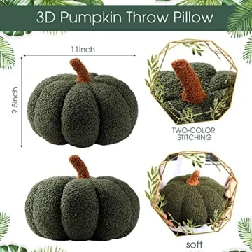 Queekay Pumpkin Pillow Set for Cozy Fall Decor