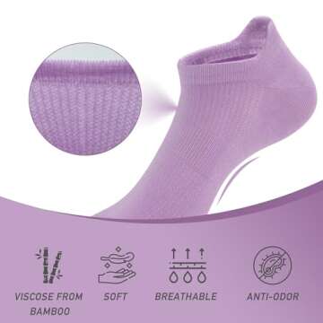 Comfortable Bamboo Ultra Thin No Show Socks for Women