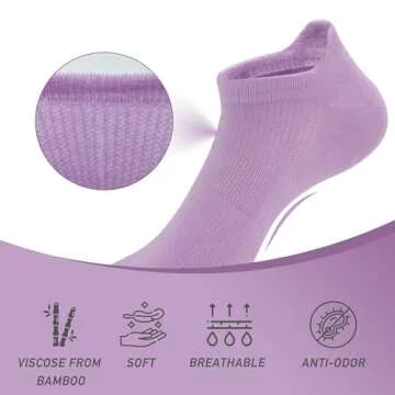 Comfortable Bamboo Ultra Thin No Show Socks for Women