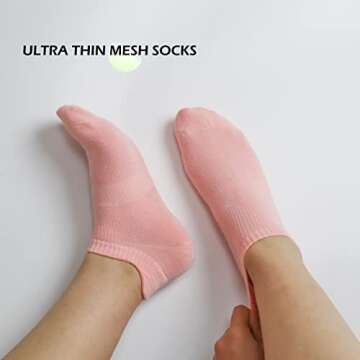 Comfortable Bamboo Ultra Thin No Show Socks for Women