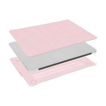 MOSISOMacBook Air 13 Inch Case (Release 2010-2017 Older Version), Plastic Hard Shell Case & Keyboard Cover Only Compatible MacBook Air 13 Inch (A1369 & A1466), Rose Quartz
