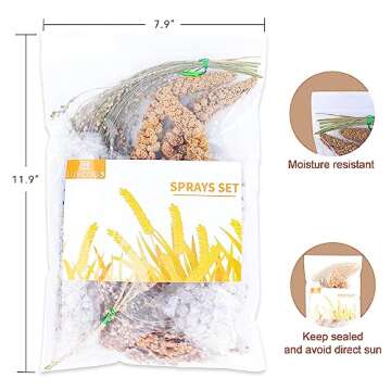 LUVCOSY Hamster Organic Sprays Set = Wheat + Flax + Yellow Millet + Panicle Millet + Corn Cob + Whit...