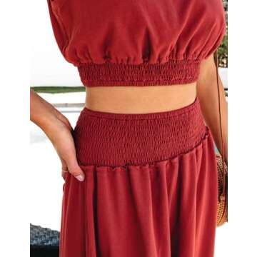 luvamia Going Out Outfits for Women Red Two Piece Outfits for Women Spring Break Outfit Women Women Spring Clothes Womens Sets 2 Piece Outfits Comfy Matching Set Going Out Size Large Size 12 14