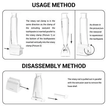 2pcs Rolling Toothpaste Squeezer for Efficient Bathroom Care