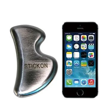 STICKON Stainless Steel Gua Sha Scraping Massage IASTM Soft Tissue Mobilization Tool (B Shape)