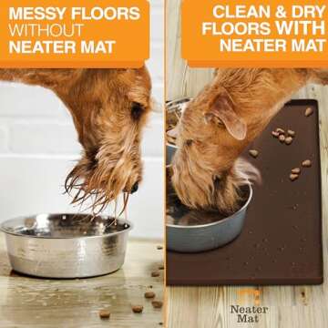 Neater Mat Pet Mat Waterproof Silicone for Food & Water