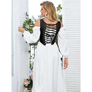 Dreay Women's Vintage Lace-up Corset Top for Stylish Wear