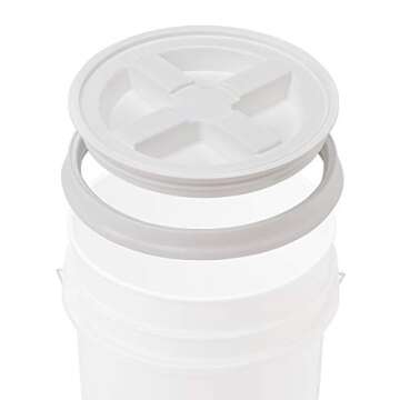 House Naturals 5 Gallon Pink Plastic Storage Buckets with Lids - 3 Pack