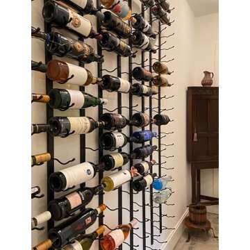 VintageView Matte Black Wine Rack - 9 Bottle Capacity