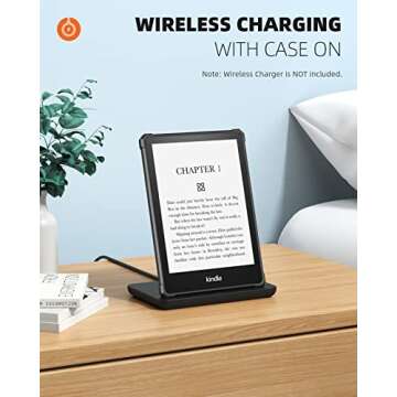 MoKo Case Fit with 6.8" Kindle Paperwhite (11th Generation-2021) and Kindle Paperwhite Signature Edition, Perfect Protection with Fully Covered Soft TPU Edge, Clear Back Cover for DIY, Black