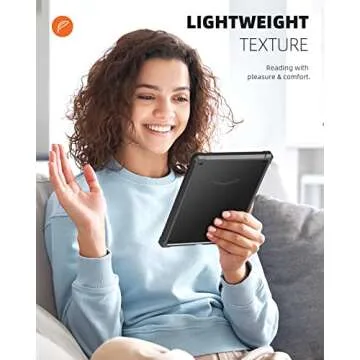 MoKo Case Fit with 6.8" Kindle Paperwhite (11th Generation-2021) and Kindle Paperwhite Signature Edition, Perfect Protection with Fully Covered Soft TPU Edge, Clear Back Cover for DIY, Black