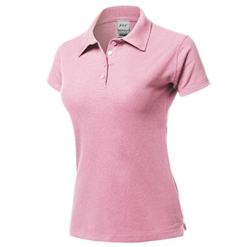 A2Y Junior-Fit Cotton Pique Polo Shirt - Slim & Comfortable Pink Essential