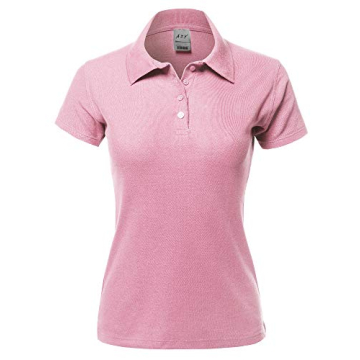 A2Y Junior-Fit Cotton Pique Polo Shirt Slim Comfortable Pink
