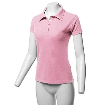 A2Y Junior-Fit Cotton Pique Polo Shirt Slim Comfortable Pink