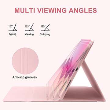 Keyboard Case for iPad Pro 12.9 inch 2022, for iPad Air 13 inch M2 2024 Case with Keyboard for iPad Pro 12.9 5th 2021 Case with Pencil Holder, Tablet Smart Cove