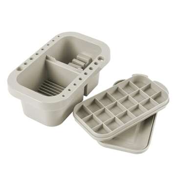 MyLifeUNIT Paint Brush Cleaner, Paint Brush Holder and Organizers with Palette for Acrylic, Watercolor, and Water-Based Paints (Grey)