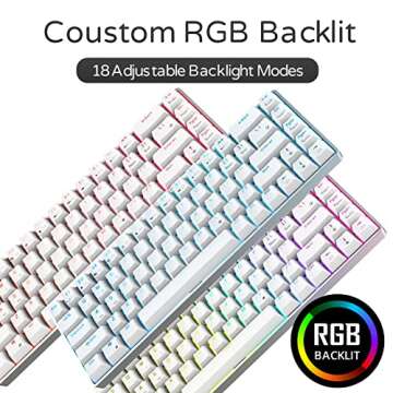 RK ROYAL KLUDGE Wireless 60% Mechanical Keyboard PBT keycaps, Bluetooth Mechanical Keyboard with CNC frame, Compact Gaming Keyboard with Software - 68 Keys Hot Swappable Gateron Brown Switch, RK68 pro