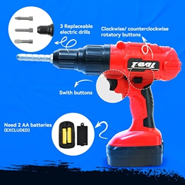 Toy Choi's 82pcs Kids Tool Bench Toy for Ages 2-7 - STEM Play Tool Set