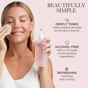 ACO Soft & Soothing Toner, Facial Toner for Dry Skin - Daily Care Dry Skin - Gentle and Soothing - Fragrance-Free, Vegan and Free from Animal Testing - 1 x 200 ml