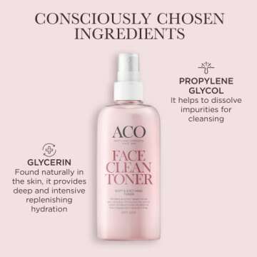 ACO Soft & Soothing Toner, Facial Toner for Dry Skin - Daily Care Dry Skin - Gentle and Soothing - Fragrance-Free, Vegan and Free from Animal Testing - 1 x 200 ml