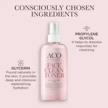 ACO Soft & Soothing Toner, Facial Toner for Dry Skin - Daily Care Dry Skin - Gentle and Soothing - Fragrance-Free, Vegan and Free from Animal Testing - 1 x 200 ml