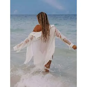 AILUNSNIKA Women White Cover Ups for Swimwear Stylish & Versatile