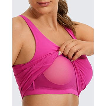 CRZ YOGA Butterluxe Women V Neck Sports Bra - Hibiscus Purple