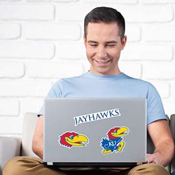 Rico Industries NCAA Michigan Wolverines Die Cut Triple Spirit Sticker Sheet, One Size, Alternate, 3-Piece