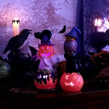 Valery Madelyn Cute LED Halloween Figurines Set of 2