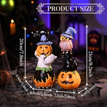 Valery Madelyn Cute LED Halloween Figurines Set of 2