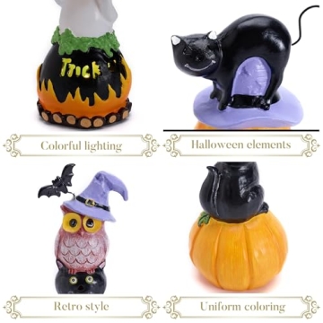 Valery Madelyn Cute LED Halloween Figurines Set of 2