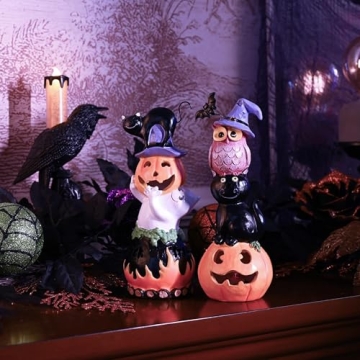 Valery Madelyn Cute LED Halloween Figurines Set of 2