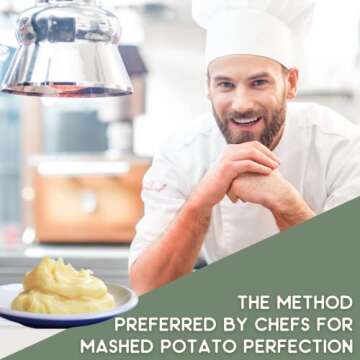 Premium Potato Ricer for Mashed Potatoes, Gnocchi, Spaetzle, Cauliflower, Hashbrowns, Baby Food | Potato Ricer Stainless Steel - Ricer Kitchen Tool - Vegetable Ricer