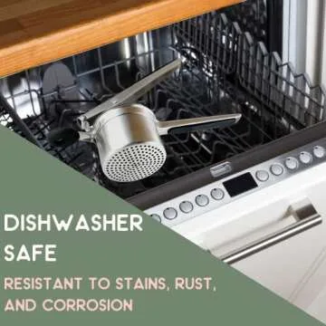 Premium Potato Ricer for Mashed Potatoes, Gnocchi, Spaetzle, Cauliflower, Hashbrowns, Baby Food | Potato Ricer Stainless Steel - Ricer Kitchen Tool - Vegetable Ricer