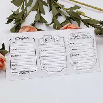 KSCRAFT ATC Cards Stamp and Metal Cutting Dies Stencils for DIY Scrapbooking/Photo Album Decorative ...