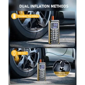 Compact Tire Inflator 150PSI 20000mAH Portable Air Compressor