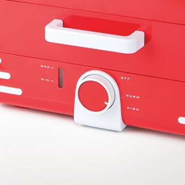 Nostalgia Extra Large Diner-Style Coca-Cola Hot Dog Steamer and Bun Warmer, 24 Hot Dog and 12 Bun Capacity, Steam Bratwursts, Sausages, Vegetables, Fish, Dumplings, Red