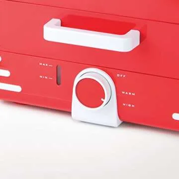 Nostalgia Extra Large Diner-Style Coca-Cola Hot Dog Steamer and Bun Warmer, 24 Hot Dog and 12 Bun Capacity, Steam Bratwursts, Sausages, Vegetables, Fish, Dumplings, Red