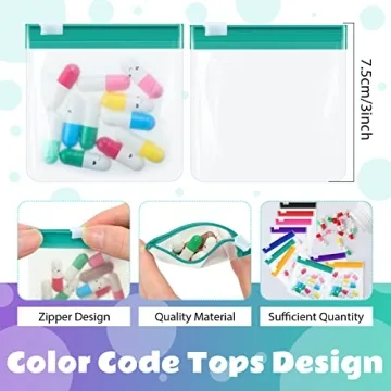 Sherr 35 Pcs Reusable Pill Pouch Organizer Bags