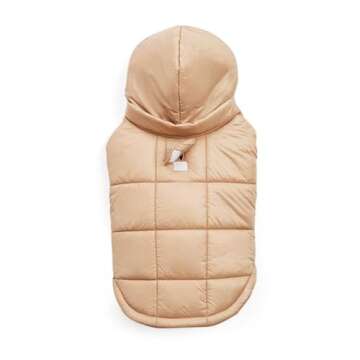 YOULY Shiny Puffer Pet Jacket - Stylish Winter Gear for Pets