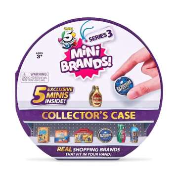 5 Surprise Mini Brands Series 3 Collector's Case - Store & Display 30 Minis with 5 Exclusive Minis b...